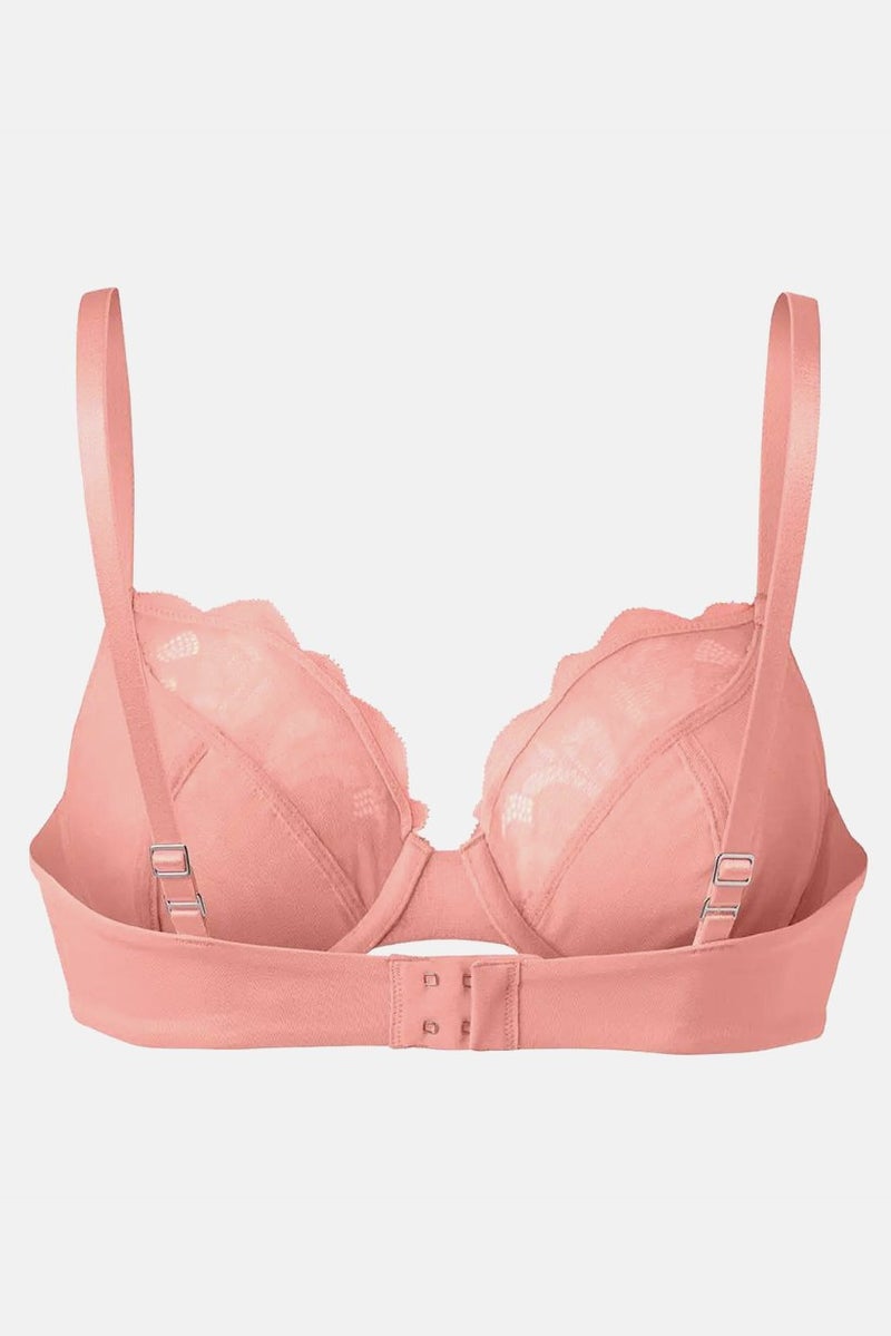 Tchibo حمالة صدر نسائية من الدانتيل مع سلك غير مبطن، مشمشي - Image 2