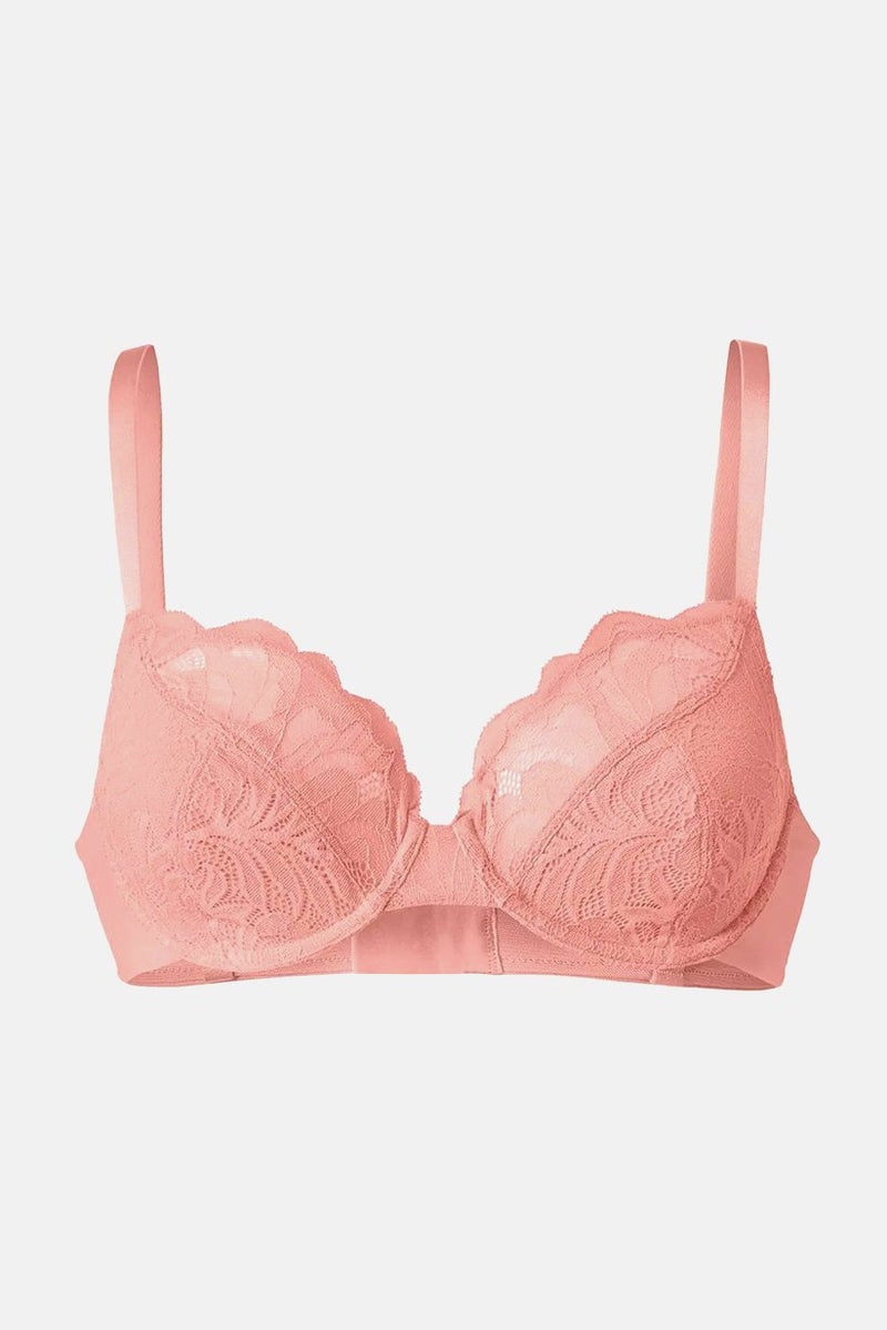 Tchibo حمالة صدر نسائية من الدانتيل مع سلك غير مبطن، مشمشي - Image 1