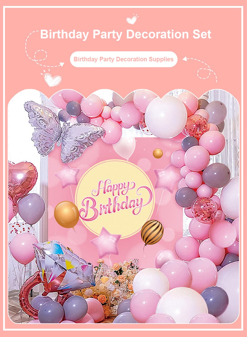 Sharpdo Pink Butterfly Balloon Heart Kit 47PCS, Party Decoration Balloon Butterfly Heart Kit for Birthday Party - Image 2
