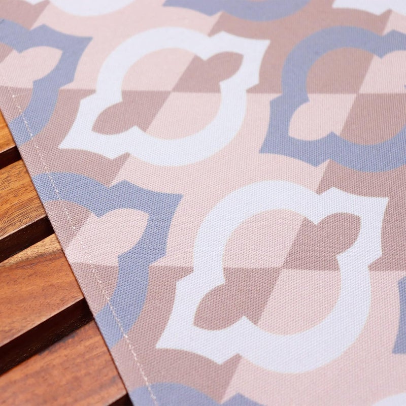 Zeba World 4 Seater / 6 Seater Table Runner Cloth, Table Runner for Living Room, Dining Table Runner | Polycanvas Abstract Ogee Pattern - Multi | 30 cms x 210 cms; 12 inches x 84 inches - Image 4