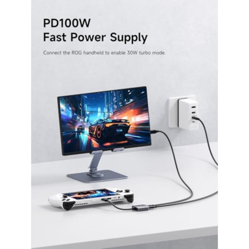 محول نظارات الواقع المعزز للألعاب والبث: سبائك الألومنيوم، أسود، فيديو USB-C بدقة 4K@60 هرتز + شحن PD بقوة 100 وات - Image 4