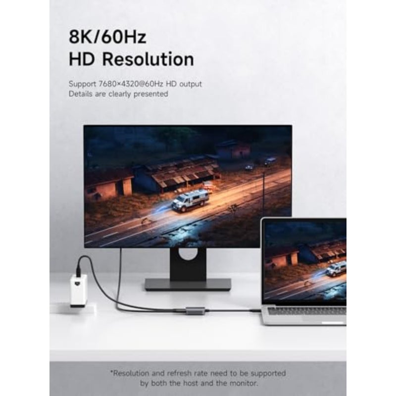 محول نظارات الواقع المعزز للألعاب والبث: سبائك الألومنيوم، أسود، فيديو USB-C بدقة 4K@60 هرتز + شحن PD بقوة 100 وات - Image 5