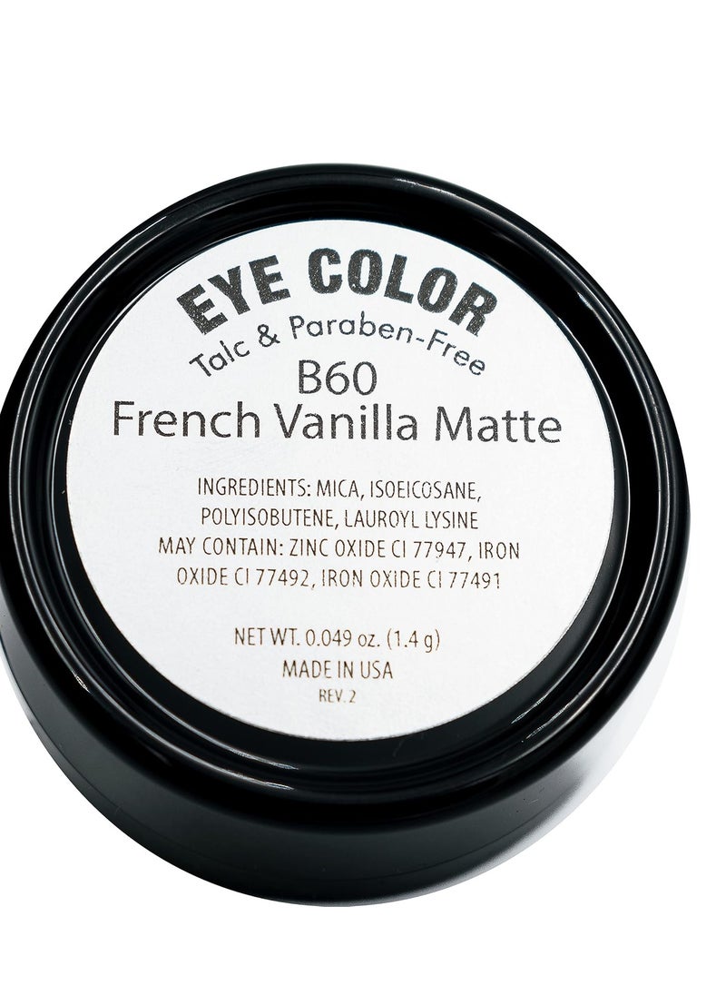 Pure Ziva Naked French Vanilla Off White Nude Neutral Matte Pressed Powder Single Vegan Eyeshadow; Talc, Paraben & Cruelty Free  - Image 3