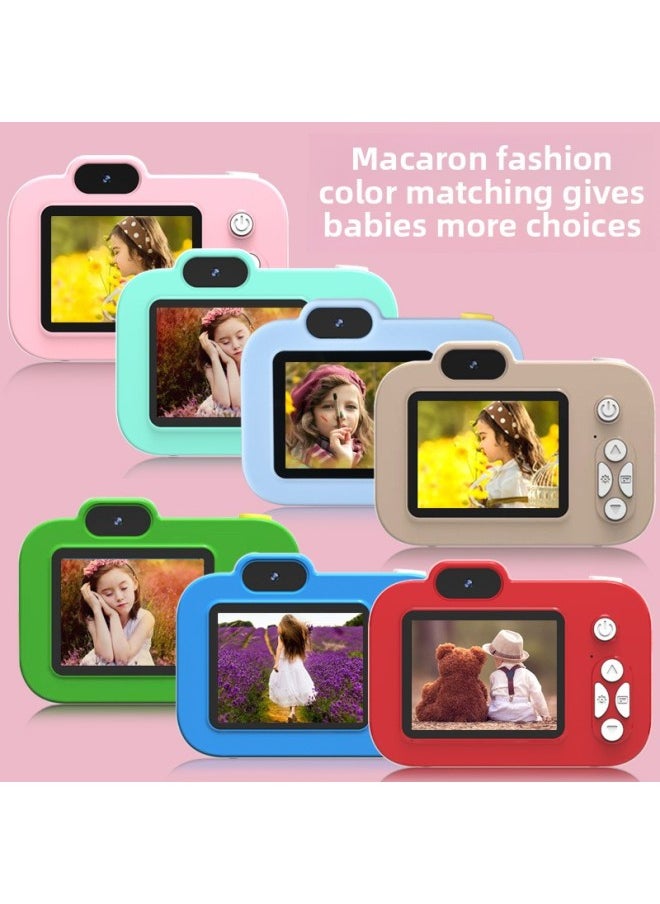 Generic Y8 Children Digital Camera 2000W Pixel Children Mini Camera Toy Cartoon IPS Screen Gift-Body Color:Y8 Hd Dual Camera + Pink + No Card  - Image 2
