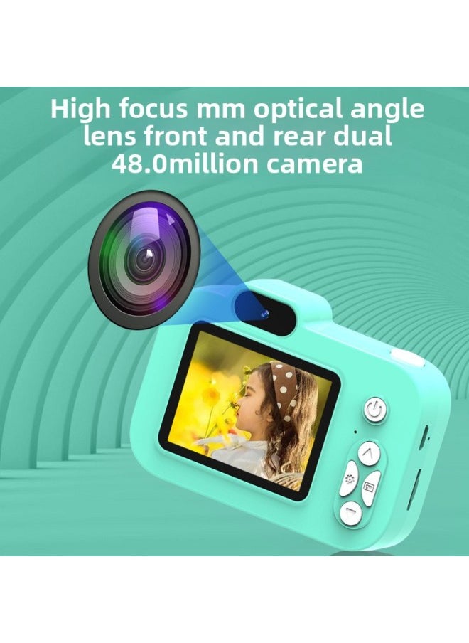 Generic Y8 Children Digital Camera 2000W Pixel Children Mini Camera Toy Cartoon IPS Screen Gift-Body Color:Y8 Hd Dual Camera + Pink + No Card  - Image 3