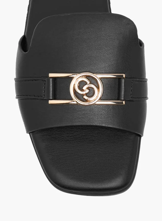 Celeste Womens Logo Accent Slip-On Sandals