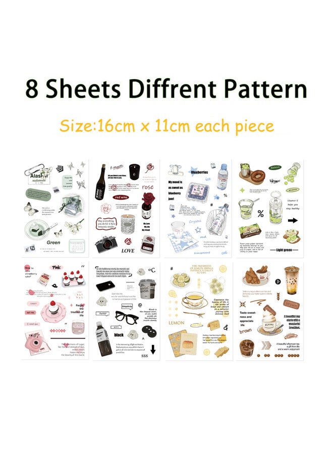 8 Original Collage Weekend Convenience Store Stickers Decorative Mobile Phone Case Laptop Storage Box Waterproof Stickers
