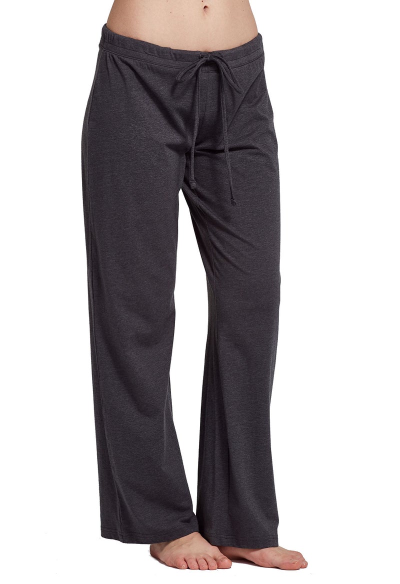 CYZ Womens Casual Stretch Cotton Pajama Pants Simple Lounge Pants,Charcoal, Size: X-Large - Image 1