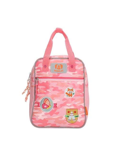 Beagles Scouting Rectangular W Top Zipper Bag Pink