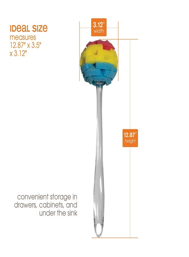 Casabella, Plum/Lime/Orange Multicolor Clear Sponge Brush, 1 EA - Image 5