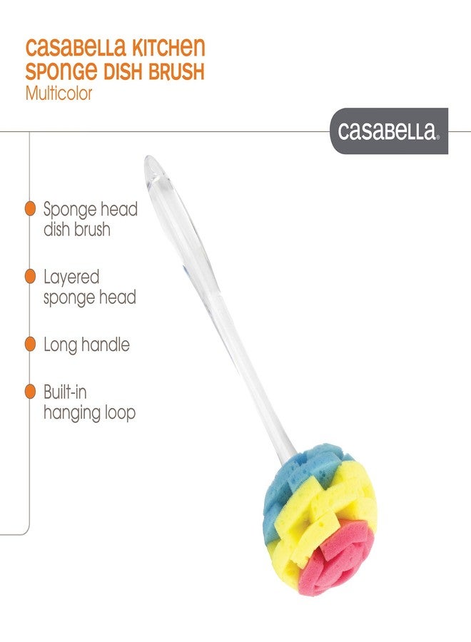 Casabella, Plum/Lime/Orange Multicolor Clear Sponge Brush, 1 EA - Image 2