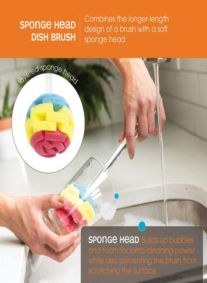 Casabella, Plum/Lime/Orange Multicolor Clear Sponge Brush, 1 EA - Image 3