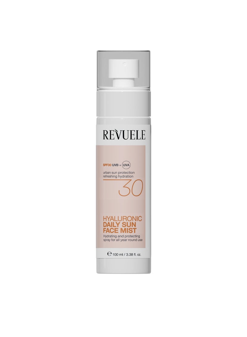 REVUELE Sunscreen spray, moisturizing bridge with hyaluronic acid, SPF30, Hyaluronic, Revuele, 100ml