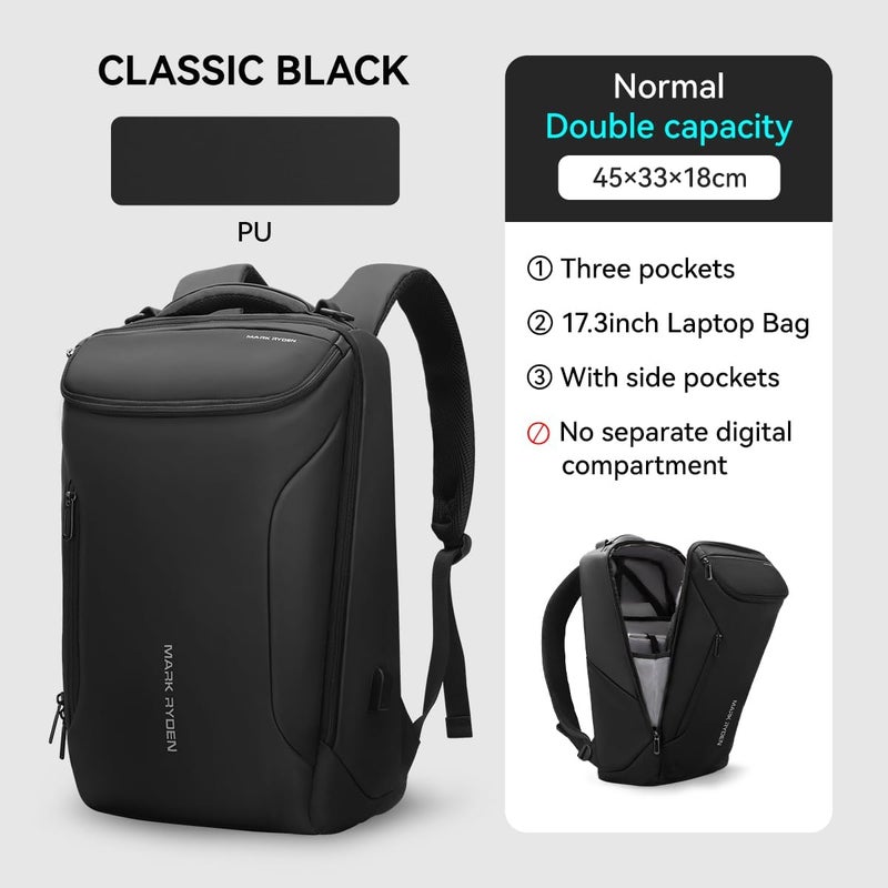 MARK RYDEN mens backpack Large Capacity waterproof laptop backpack business men with USB Charging Port for Official Travel Hiking Pack Fits Under 17.3 Inch Laptop - Image 2