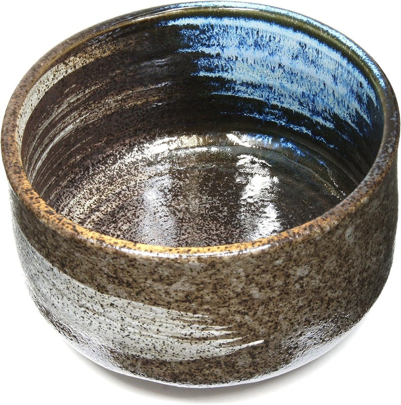 Mino Ware Japanese Handcrafted Matcha Tea Bowl Brown, Matcha Tea Cup Ceremony, Authentic Pottery, Hagoromo Chawan - Image 2