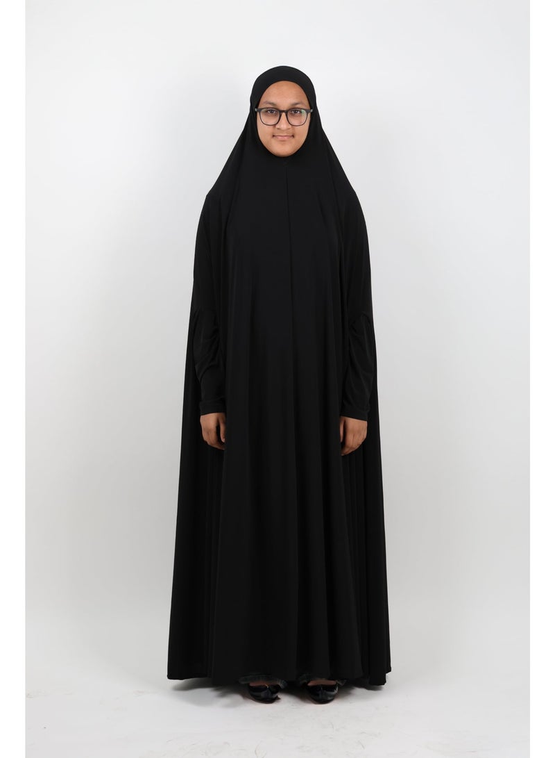 جميلة ثوب صلاة مريم قطعة واحدة للفتيات – أسود كلاسيكي - Image 1