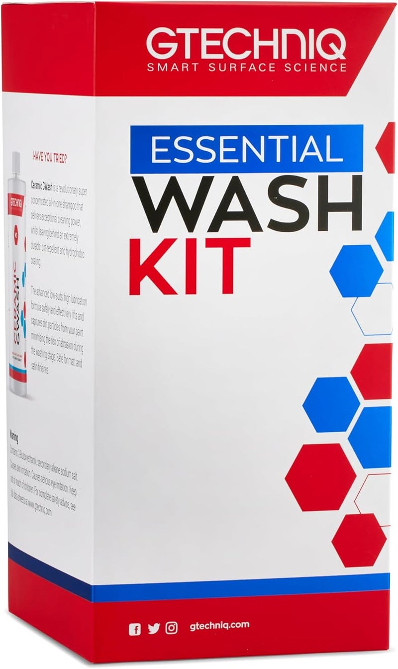 Gtechniq Essential Car Wash Kit - Complete Car Cleaning Set with Shampoo, Wheel Cleaner, Microfiber Mitt & Towel - Image 2