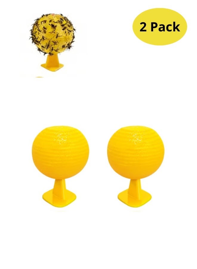 2 Pack Sticky Fly Trap Balls Eco-Friendly, – Effective Fly Catcher for Flies & Flying Insects & | Water-Proof Easy to Use Indoor & Outdoor |  Safe, Non-Toxic Pest Control Solution, Mosquito Gnats Fruit Fly Gnat Wasp Hornet Mosquito Bugs Flying Insects - Image 4