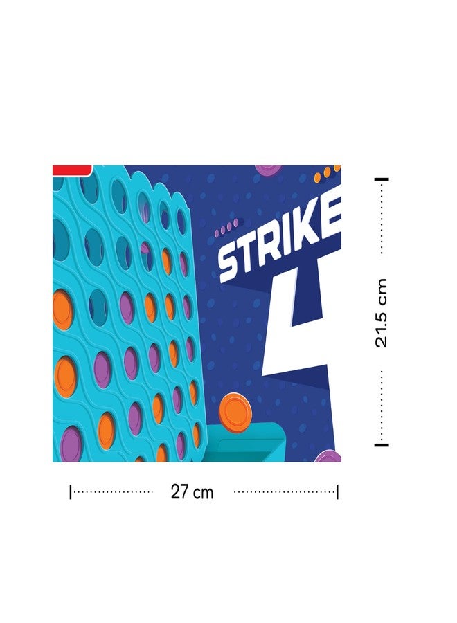 Funskool Games, Strike 4, New and Improved, Classic disc Dropping Game, 4 in a Row, Connect Game, Family Games, Strategy Board Games, Toys for Kids and Adults, 2 Players, Ages 6 Years and Above - Image 4