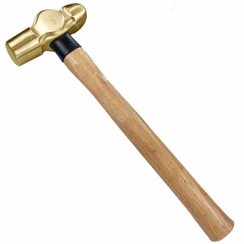 WEDO Ball Pein Hammer24oz NonSparking Ball Peen HammerAluminum BronzeWooden HandleLength 365mmDieforged Hammer Head 680gCorrosion Resistant Drilling HammerBAM FM CertificateDIN Standard - Image 1