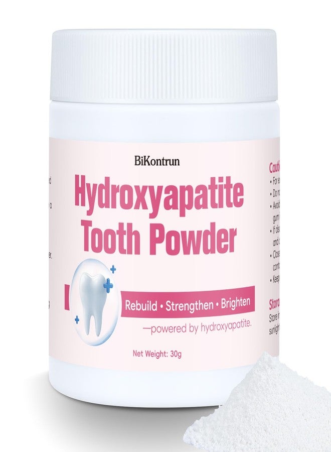 BiKontrun Microcrystalline Hydroxyapatite Powder for Teeth, MCHA Tooth Powder for Enamel Care & Gentle Whitening, Easy DIY Oral Care Alternative 30g, Fine Tooth Powder Supports Enamel-Friendly - Image 1
