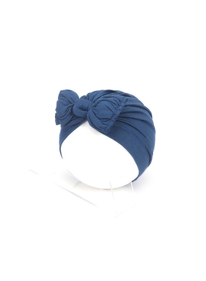 roaiss 7-Piece Baby Bow Pleated Hat Solid Knotted Indian Hat Breathable Soft Cute Pullover Hat - Image 3