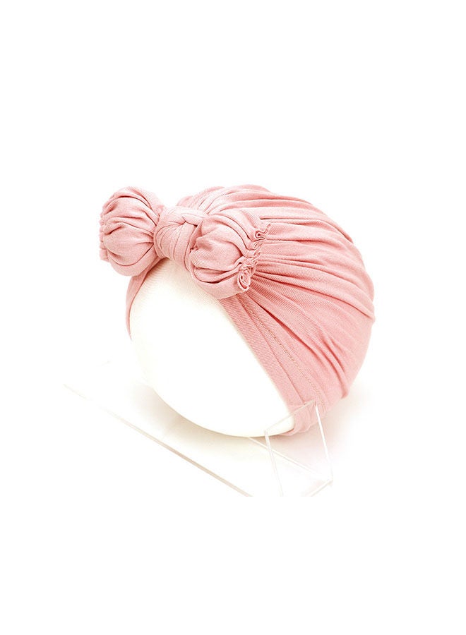 roaiss 7-Piece Baby Bow Pleated Hat Solid Knotted Indian Hat Breathable Soft Cute Pullover Hat - Image 2