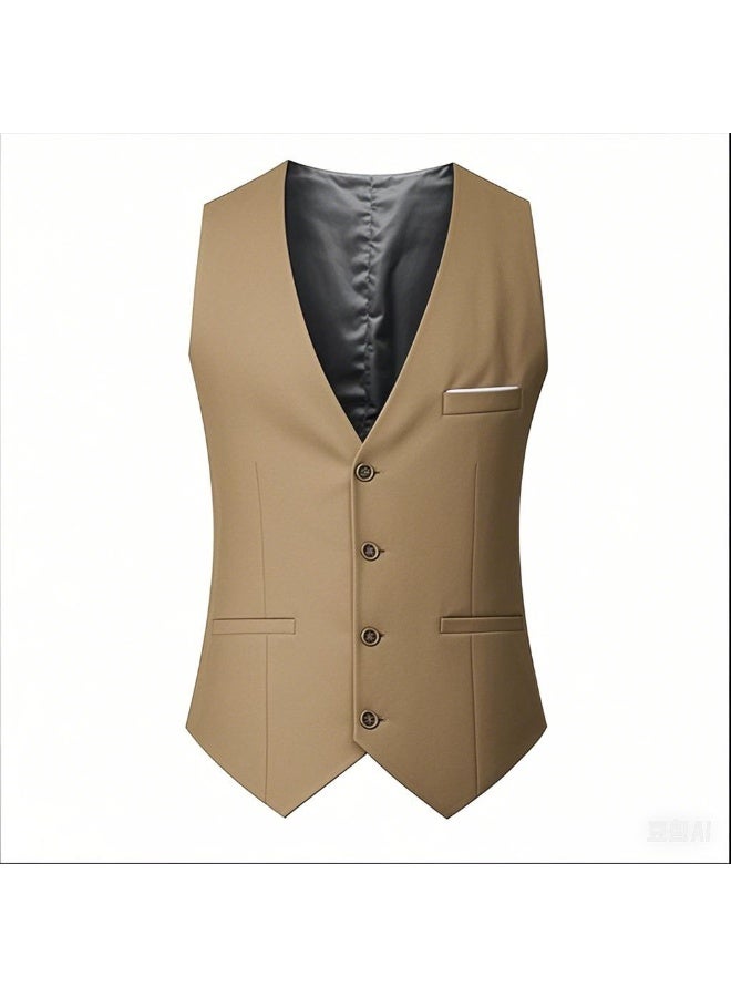 Shougu New Fashionable Casual Men's Suit Vest - Image 1