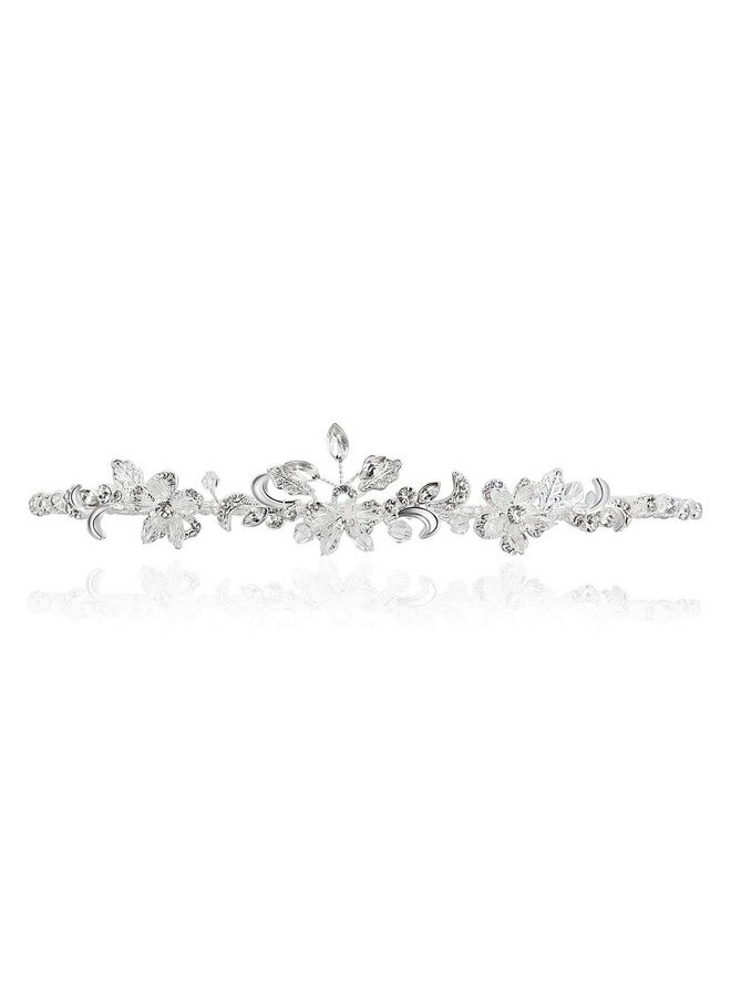 SAMKY Bridal Crown Rhinestone Wedding Tiara Crystal Headband Headpiece Bride'S Hair Accessories  - Image 1