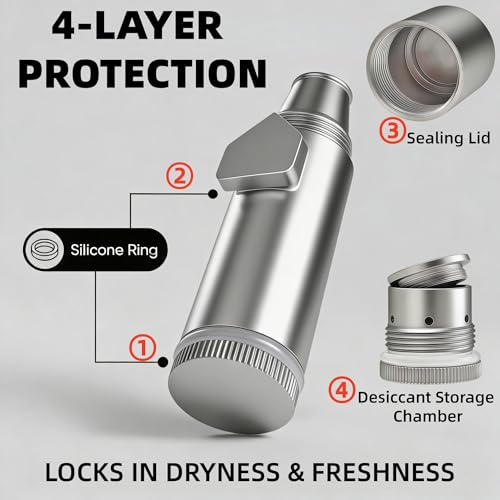 OakMsOik 4th generation leak proof bottle - Innovative leak proof and moisture-proof technology Reusable Aluminum alloy Jars with Secure Seal for Seasonings - Image 5