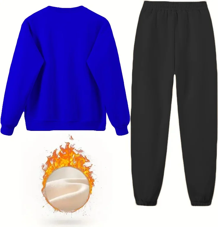 دوغ فش Tracksuit Oversize Sunset Printed Tracksuit,lover,couple Combination Navy Blue