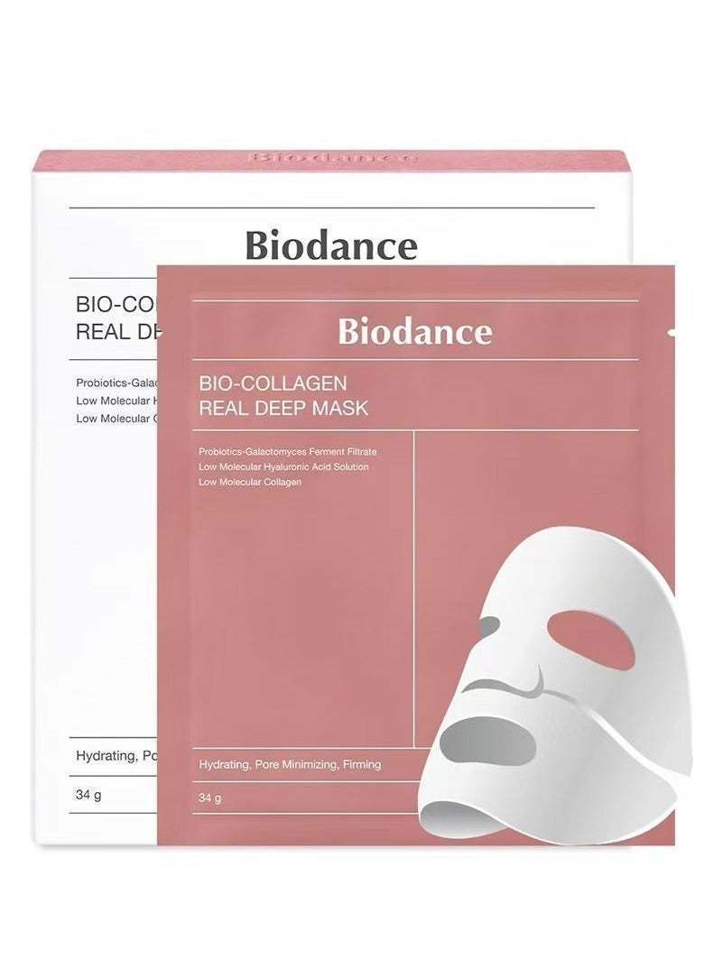 BIODANCE BIODANCE Bio-Collagen Real Deep Mask, Hydrating Overnight Mask, Pore Minimizing, Elasticity Improvement, 34g x4ea  - Image 1