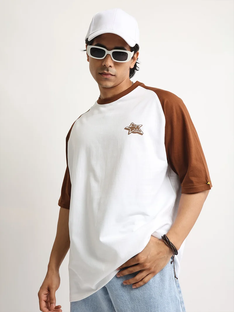 مانياك Maniac Mens Printed Round Neck Half Sleeve Black Cotton Tshirt