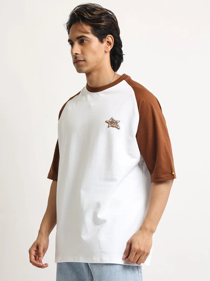 Maniac  Maniac Mens Printed Round Neck Half Sleeve Black Cotton Tshirt for Men | Best Price UAE