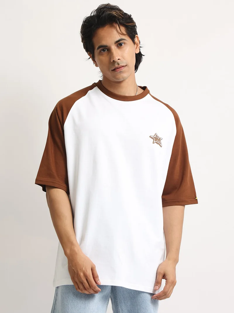 Maniac  Maniac Mens Printed Round Neck Half Sleeve Black Cotton Tshirt for Men | Best Price UAE