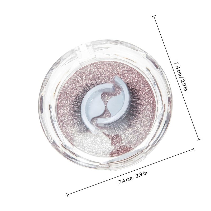 Uonlytech Self-adhesive False Eyelashes 2 Pairs Natural Makeup Lashes Extension Eyelashes Women Eye Decors Reusable Lightweight Party Eye Makeup - Image 2