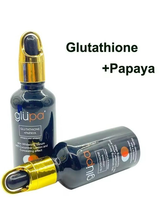 جلوبا مصل تبييض البشرة الجلوتاثيون والبابايا مع الخيار والليمون وتأثير الإخفاء - Image 1