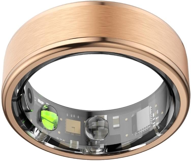 حلقة ذكية IRing R10 - تتبع الصحة واللياقة البدنية للرجال والنساء ، مراقبة النوم ، معدل ضربات القلب والأوكسجين في الدم ، الضغط ، تتبع الإجهاد ، مقاوم للماء ، بطارية 7 أيام (الذهب الوردي 11) - Image 3