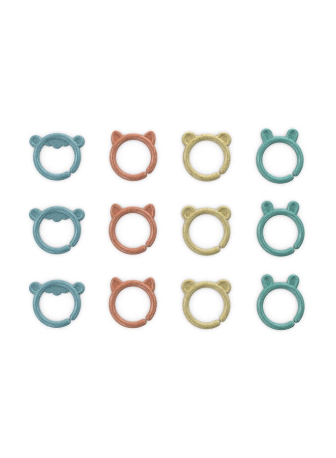 Ingenuity -  Sheppy's Squad Toy Links for Newborn and Up, 12 Links, Plant-Based and BPA-Free Materials, Multi-Texture - Image 1