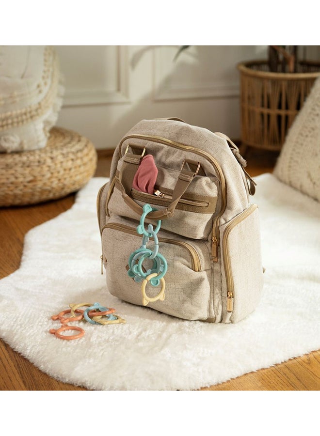 Ingenuity -  Sheppy's Squad Toy Links for Newborn and Up, 12 Links, Plant-Based and BPA-Free Materials, Multi-Texture - Image 3