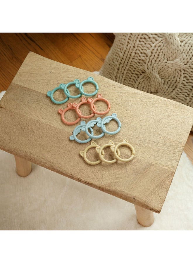 Ingenuity -  Sheppy's Squad Toy Links for Newborn and Up, 12 Links, Plant-Based and BPA-Free Materials, Multi-Texture - Image 5