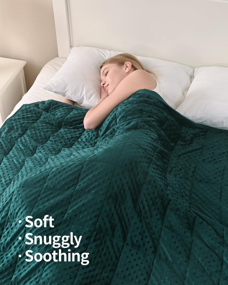 Mr. Sandman بطانية مرزم النوم الموزونة للبالغين، مقاس كوين، وزنها 20 رطل، ناعمة ومريحة للنوم، قابلة للغسيل في الغسالة، مقاس 60 × 80 بوصة، بألوان وردي فاتح/رمادي داكن - Image 4