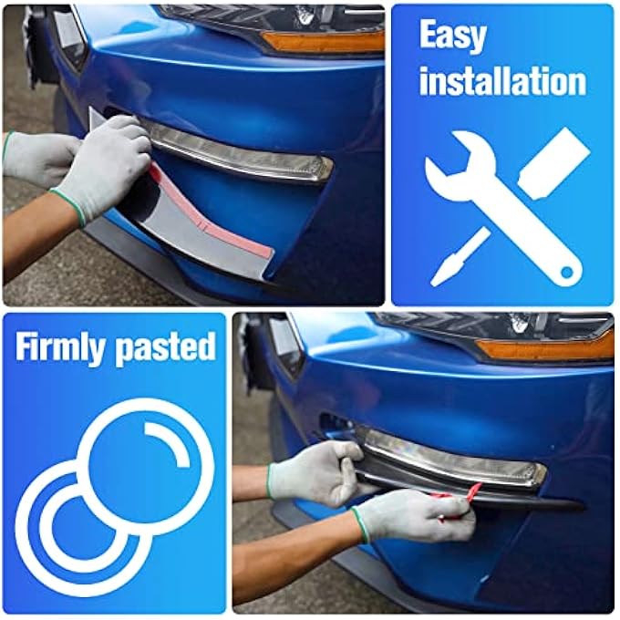 LitMiRaCle Front Bumper Fog Light Vent Trim Ford Mustang Accessories Front Fog Light Eyelid Trim Cover For Ford Mustang 20182019202020212022 Black - Image 5