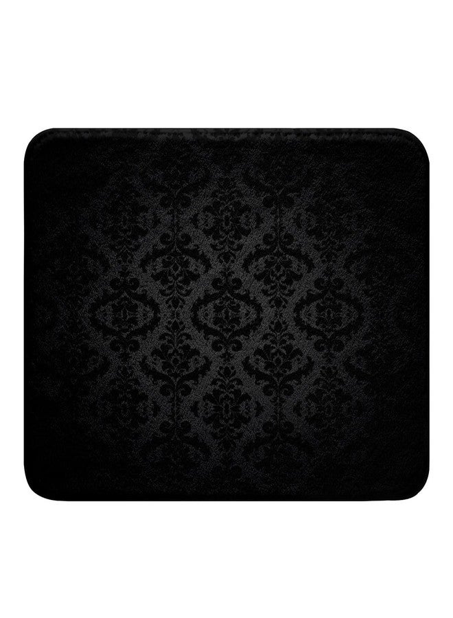 Feelyou سجاد حمام بنقشة دمشقية سوداء من فيليو، مقاس 16 × 24 بوصة، سجاد حمام للأطفال بنقشة زهور عتيقة، مناسب للاستحمام وحوض الاستحمام، للأولاد والبنات والمراهقين، سجاد حمام عتيق بنمط الباروك الفيكتوري، إكسسوارات حمام بنمط الباروك - Image 1