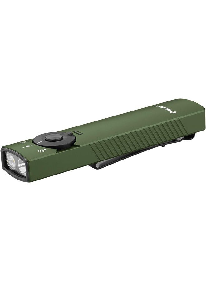 OLIGHT OLIGHT Arkfeld Pro Rechargeable EDC Flat Flashlight with Green Beam UV and White LED Combo  - Image 1