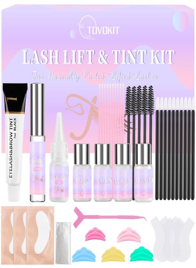 Tovokit Lash Lift Kit, Eyelash Perm Kit, Professional Eyelash Lift Kit and Black Eyebrows & Eyelashes Color Kit, Easy Lash Lift for Beginner at Home - Image 1