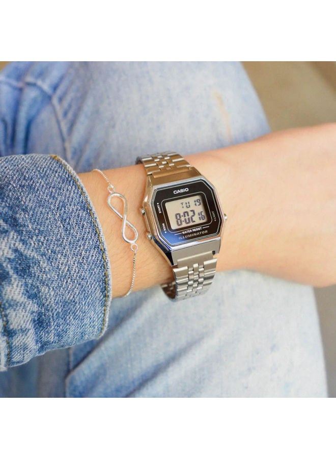 CASIO Stainless Steel Digital Wrist Watch LA680WA-1DF - Image 2
