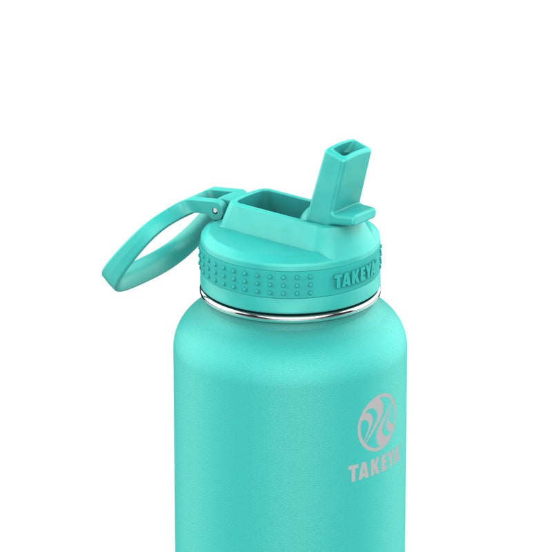 Takeya Takeya Actives Replacement Straw Lid for Insulated Water Bottle, Wide Mouth, Teal  - Image 3