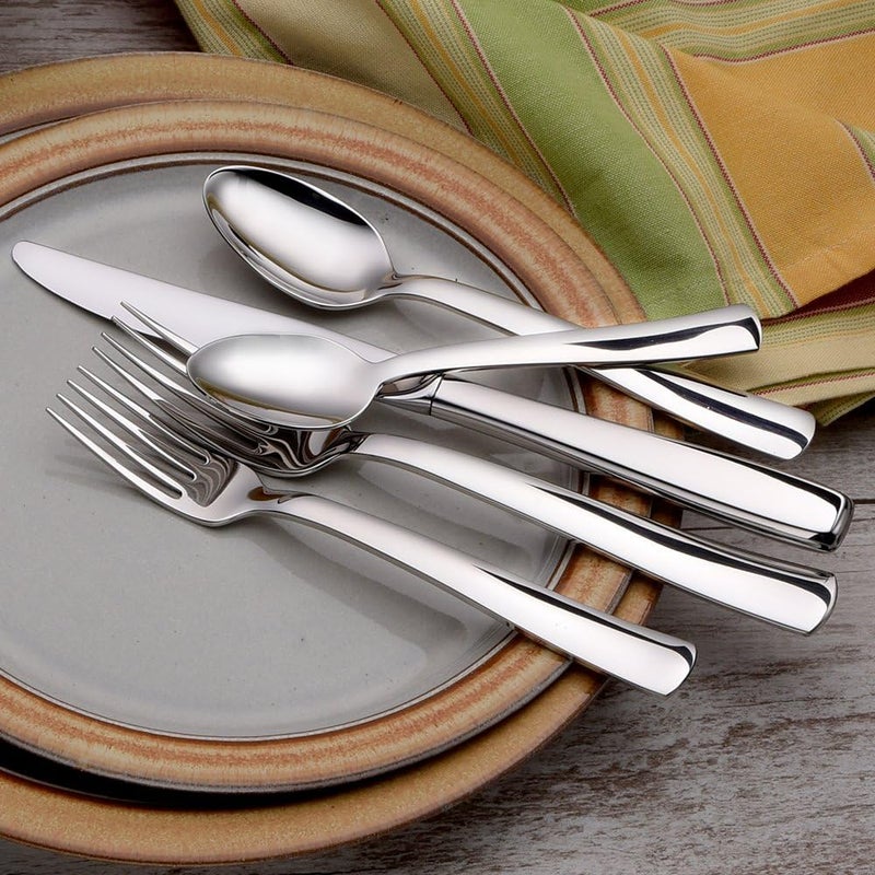 Liberty Tabletop Modern America 65piece 1810 Flatware Set for 12 Includes Serving Pieces Silverware Made in USA - Image 3