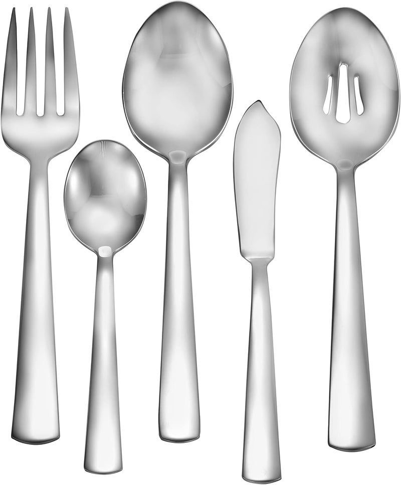 Liberty Tabletop Modern America 65piece 1810 Flatware Set for 12 Includes Serving Pieces Silverware Made in USA - Image 2